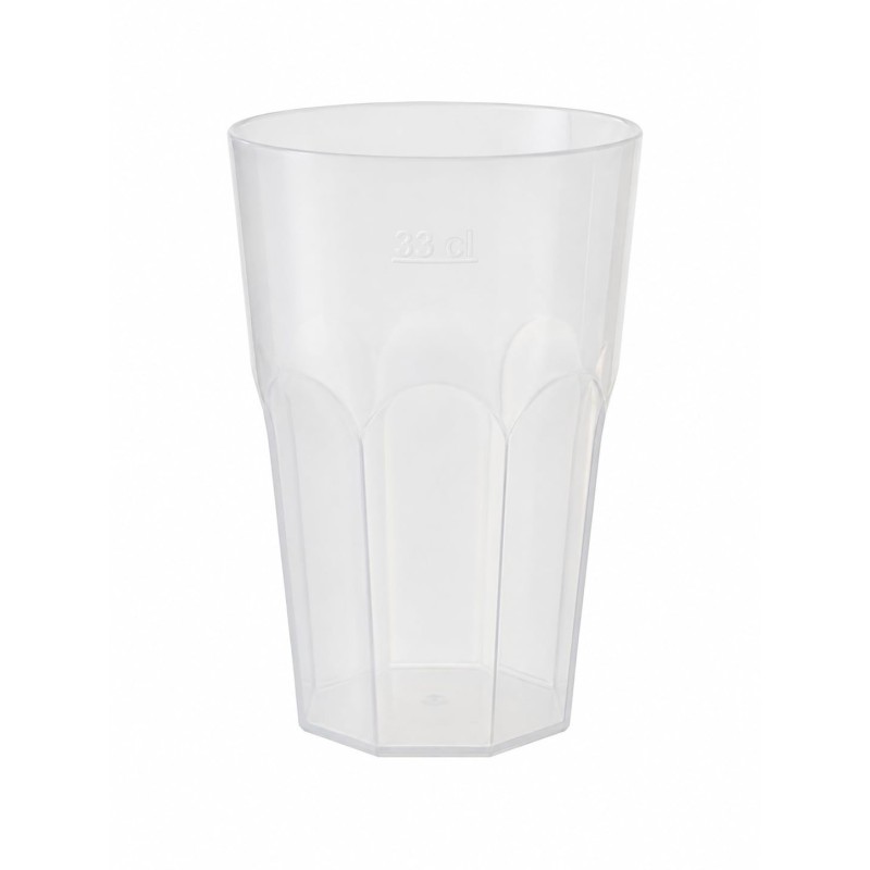 Sanjoma Chemical Solutions Vasos Reutilizables 33 cl | Vasos Octogonales Premium Libres de BPA | Vasos de Plástico Rígido para C