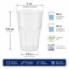 Sanjoma Chemical Solutions Vasos Reutilizables 33 cl | Vasos Octogonales Premium Libres de BPA | Vasos de Plástico Rígido para C