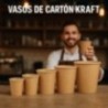 Sanjoma Chemical Solutions Vasos de Cartón Kraft para Bebidas Calientes – Reciclables – Compatibles con Tapas