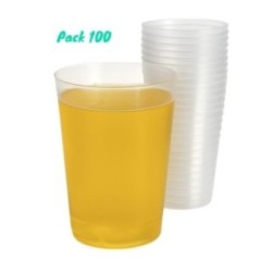Sanjoma Chemical Solutions Vasos Reutilizables 480ml para Sidra – Plástico Transparente Reforzado – Resistentes y ligeros Fiesta