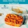 Sanjoma Chemical Solutions Envases Reutilizables con Tapa Bisagra | Plástico Transparente PP | Apto Microondas y Reciclable | Co