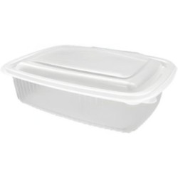 Sanjoma Chemical Solutions Envases Reutilizables con Tapa Bisagra | Plástico Transparente PP | Apto Microondas y Reciclable | Co