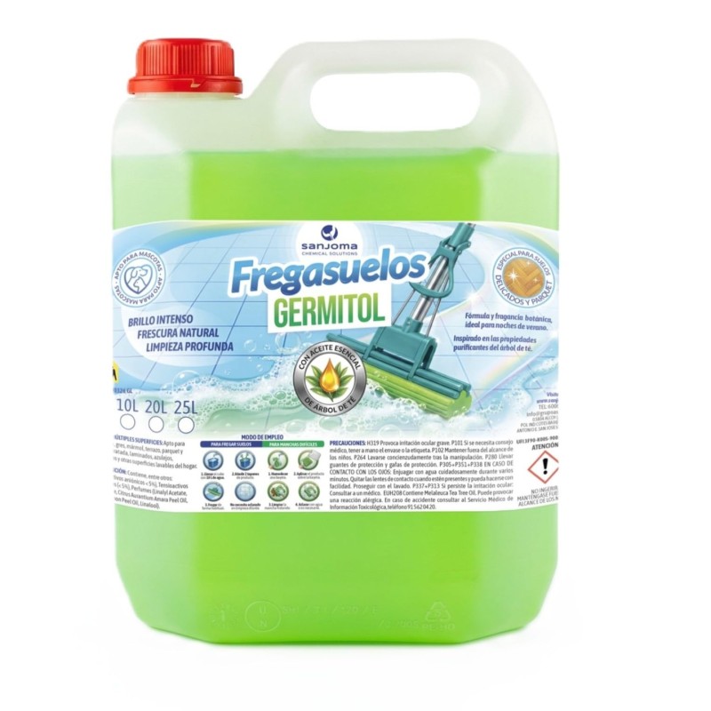 Sanjoma Germitol Fregasuelos con Árbol de Té Repelente de Insectos, 5 L
