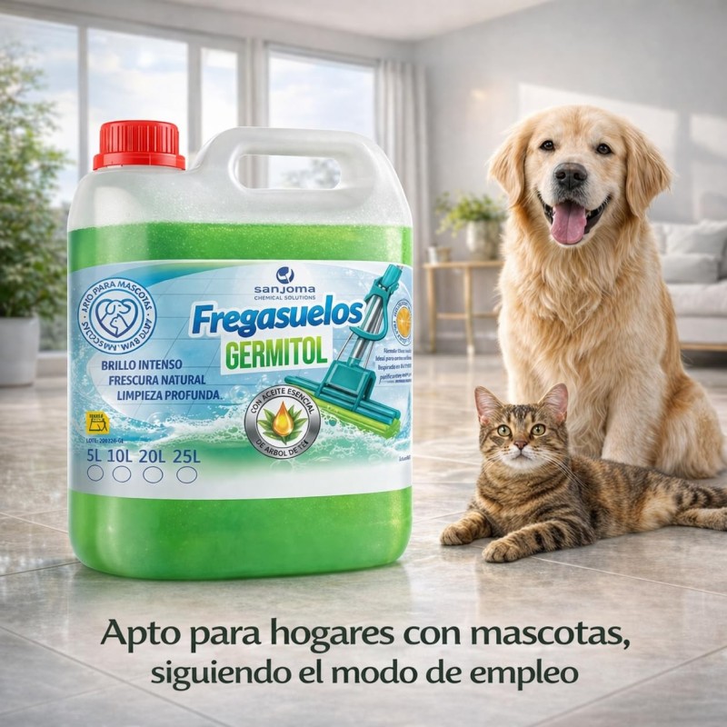 Sanjoma Germitol Fregasuelos con Árbol de Té Repelente de Insectos, 5 L