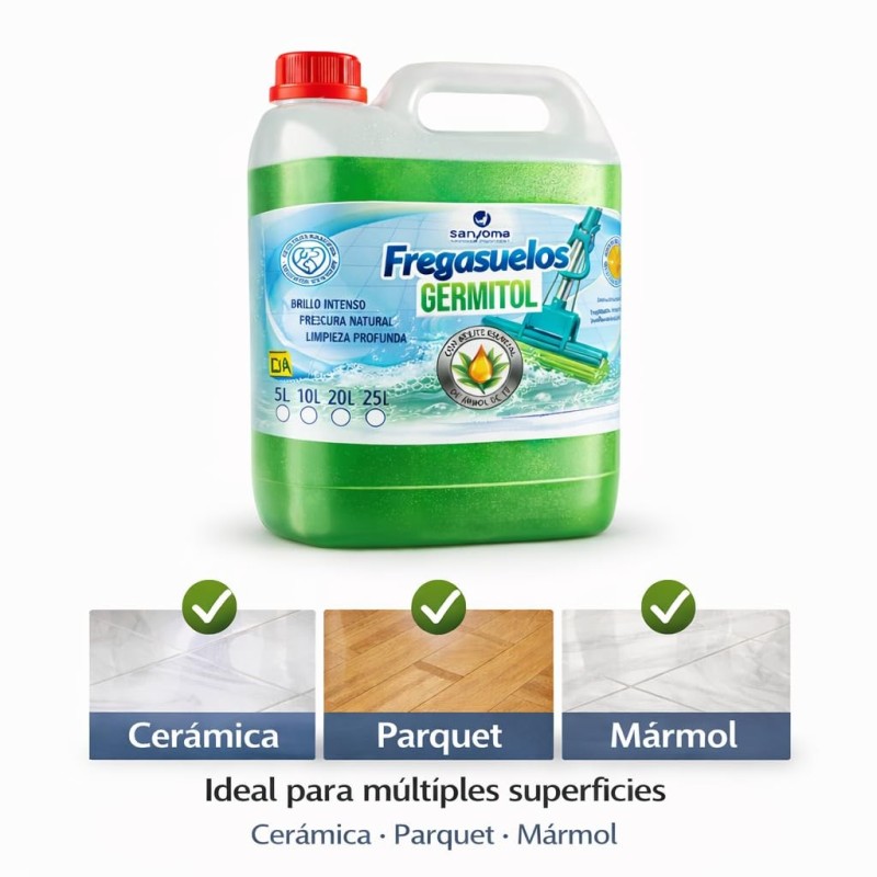 Sanjoma Germitol Fregasuelos con Árbol de Té Repelente de Insectos, 5 L