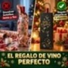 10 Bolsas Kraft para Botellas de Vino con Asas | Navidad | Colores | 14+8x40 cm | Reutilizables, Biodegradables y Reciclables | 