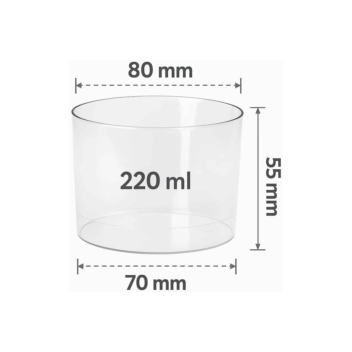 VASOS CHIQUITOS REUTILIZABLES 220ML