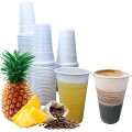 500 uni Vasos Desechables Plastico Blanco 220ml